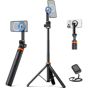 EUCOS 62″ Magsafe Tripod, Tripod for iPhone & Magnetic Selfie Stick Tripod with Remote, Strong Magnetic Phone Holder for Magsafe, Extendable Phone Tripod Stand for iPhone